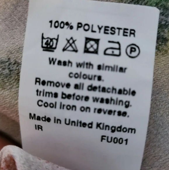 RIVER ISLAND watercolour Maxi Dress Womens Size 8 uk high side split sleeveless - Picture 7 of 8